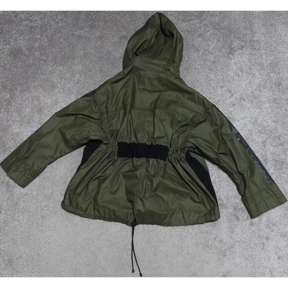 J Crew Military Rain Jacket Womens Small Hooded Water Resistant Olive B7871 - Picture 8 of 9
